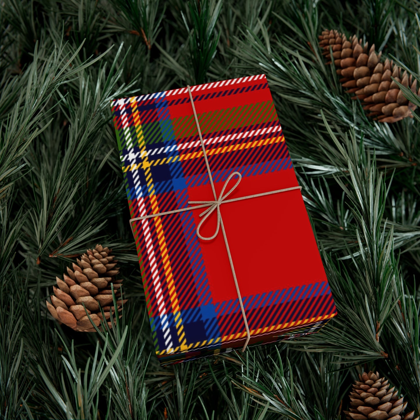 Red Plaid Gift Wrap Papers