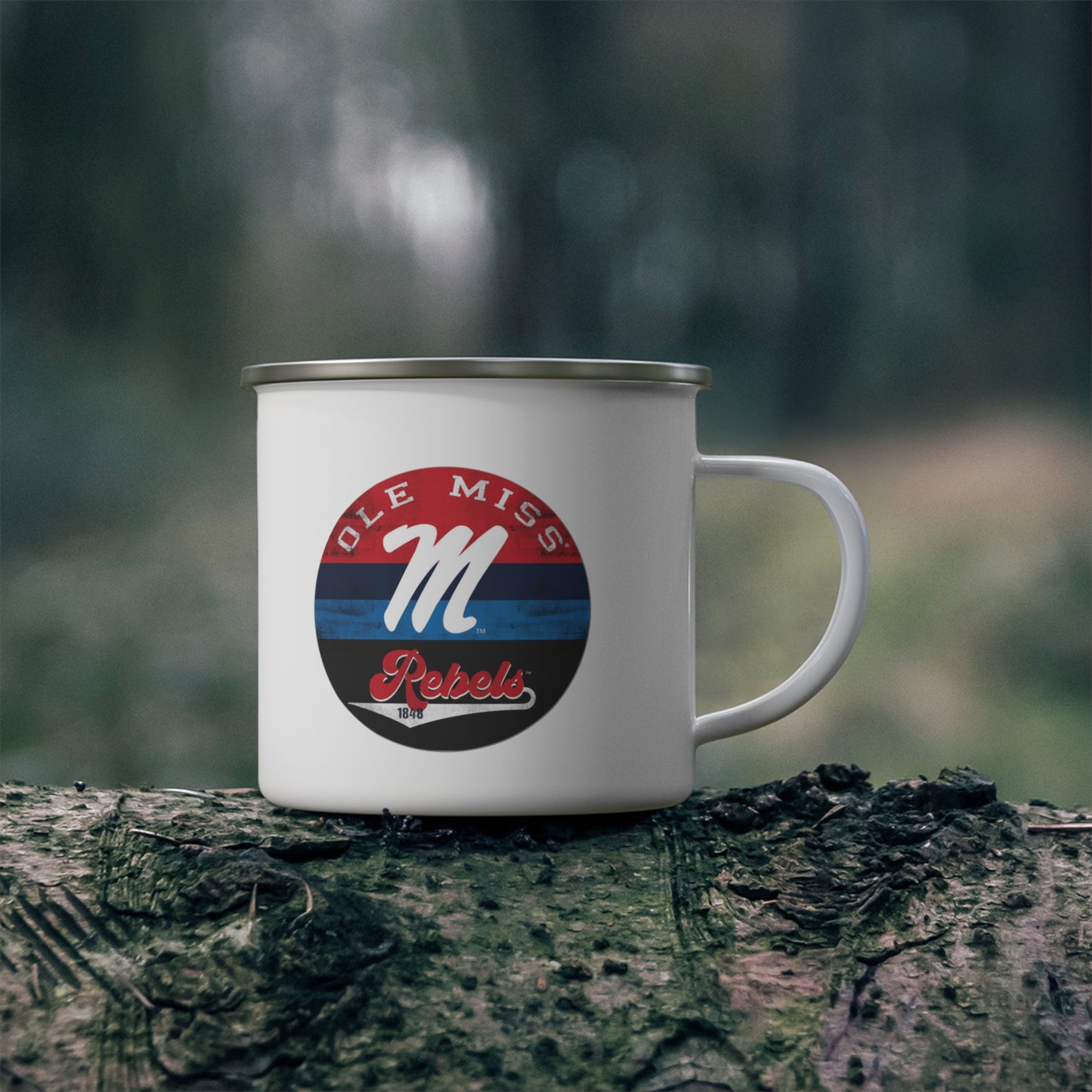 Ole Miss Rebels Enamel Camping Mug