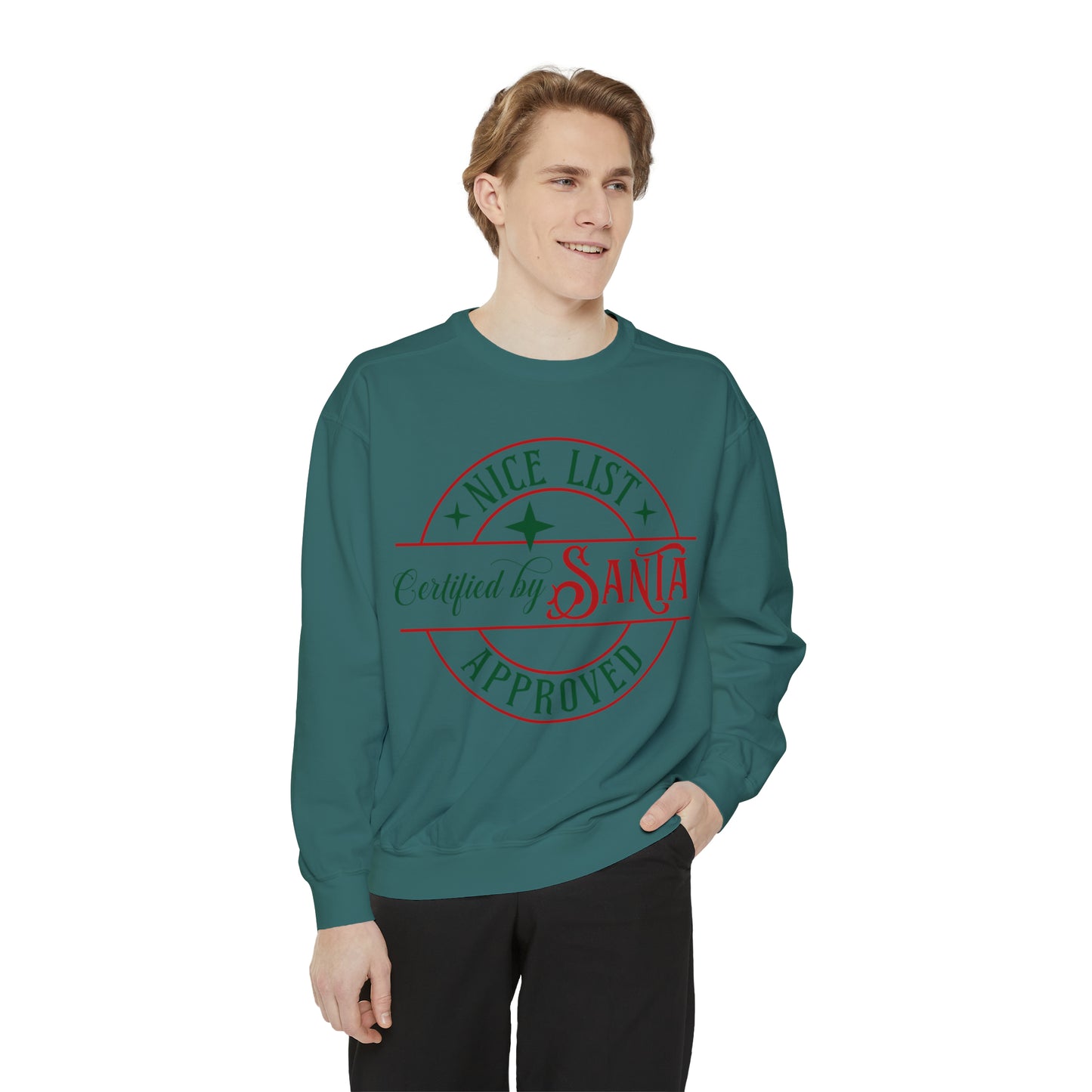 Nice List Unisex Garment-Dyed Sweatshirt