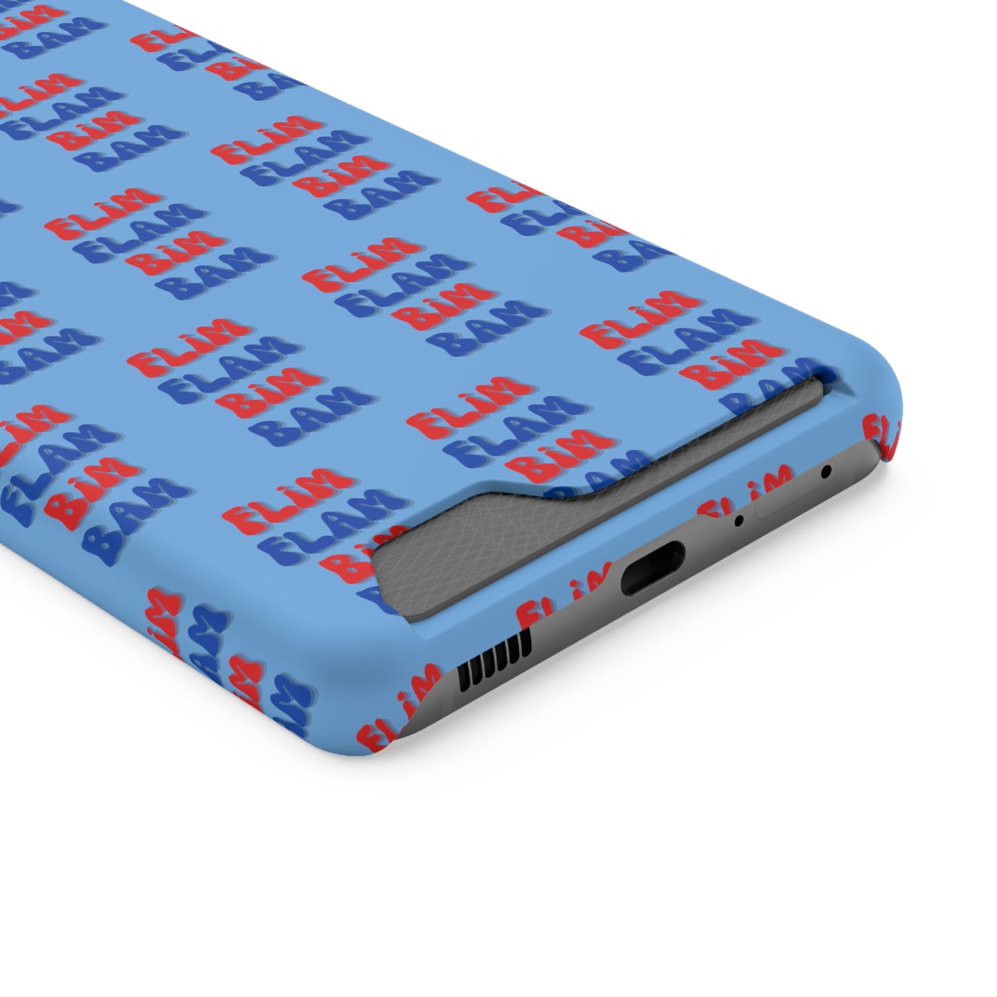 iPhone and Samsung Flim Flam Bim Bam (BLUE) Phone Case With Card Holder