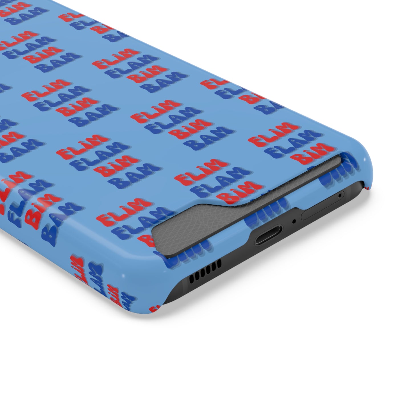 iPhone and Samsung Flim Flam Bim Bam (BLUE) Phone Case With Card Holder