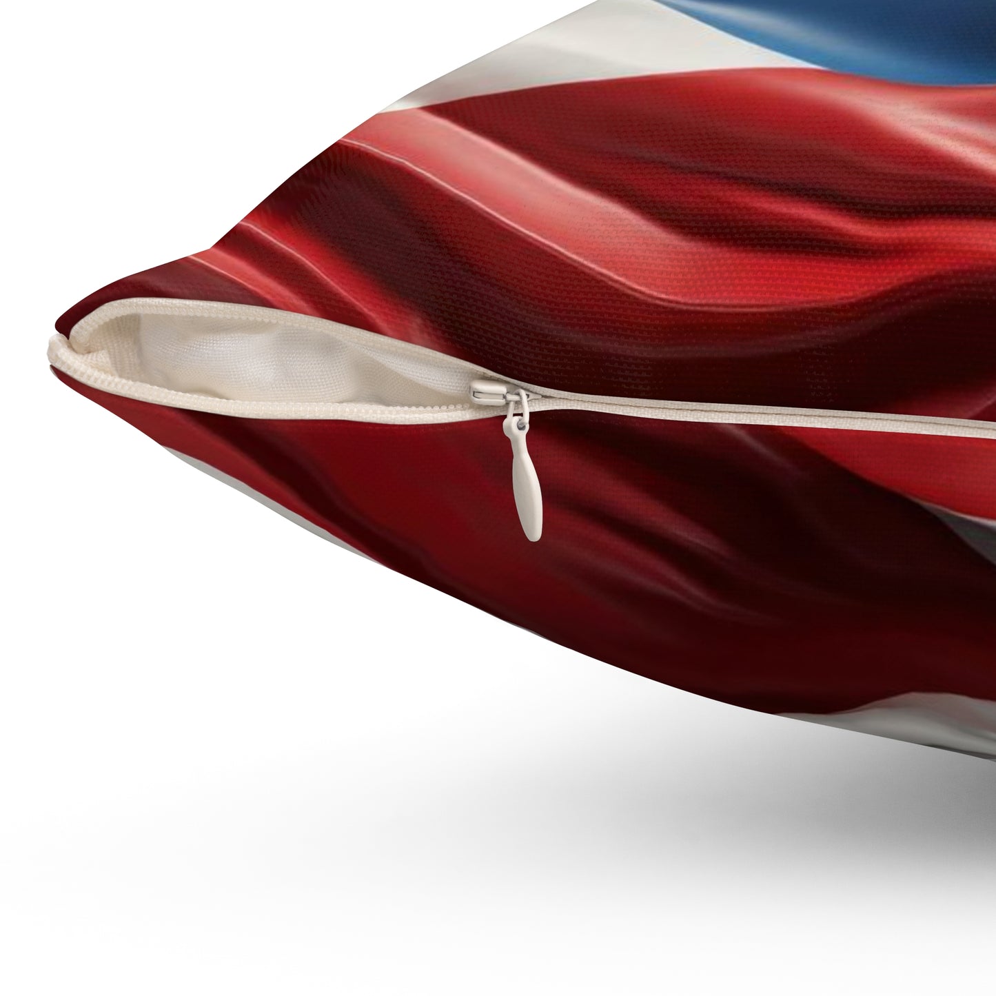 Red White & Blue Spun Polyester Square Pillow