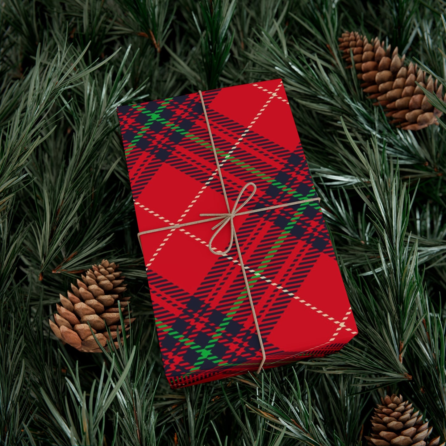 Red Plaid Gift Wrap Papers