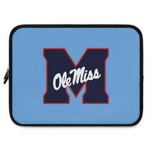 Ole Miss "M" Laptop Sleeve Blue