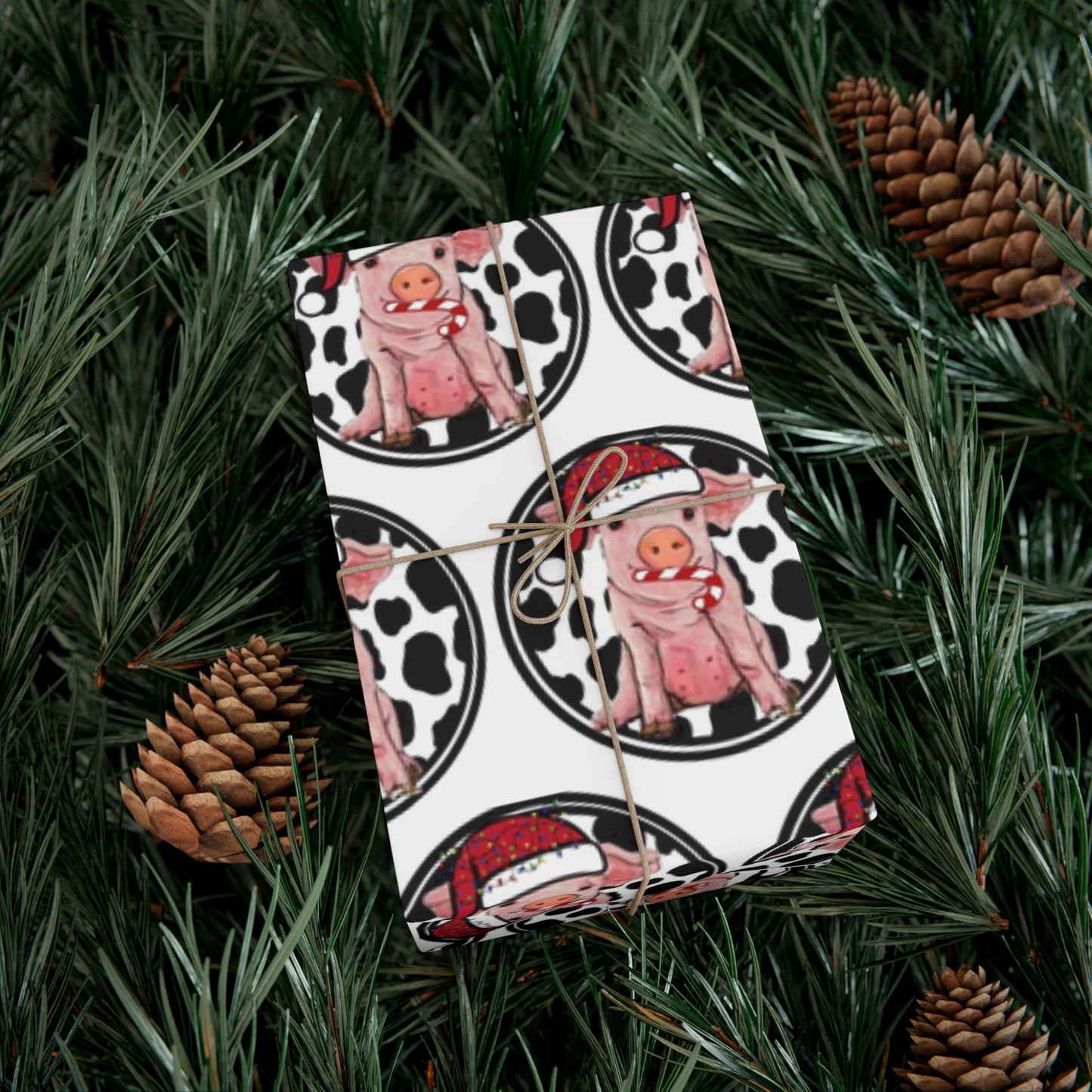 Pig Santa Gift Wrap Papers