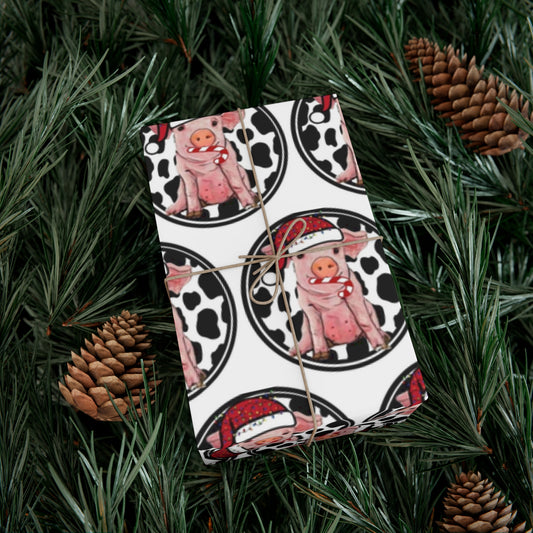 Pig Santa Gift Wrap Papers
