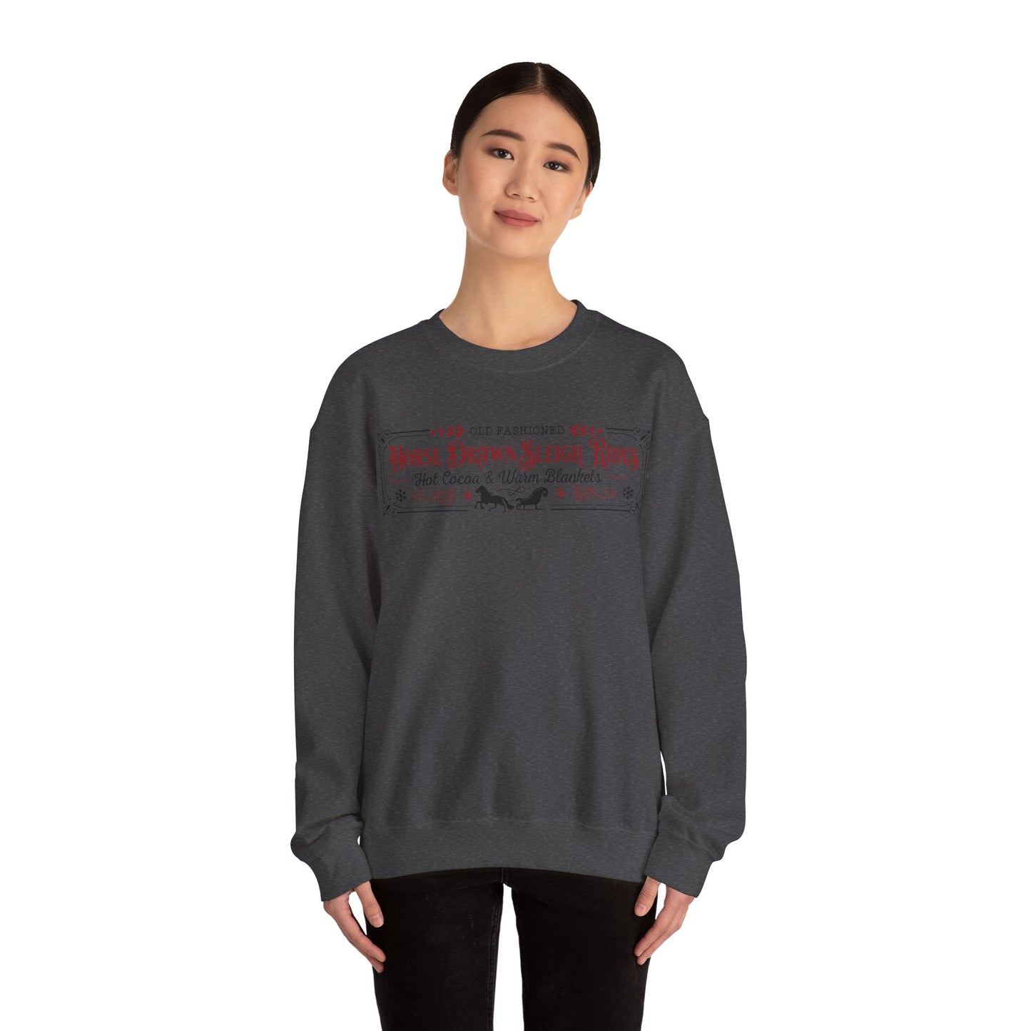Horse Drawn Sleigh Rides Unisex Heavy Blend™ Crewneck Sweatshirt
