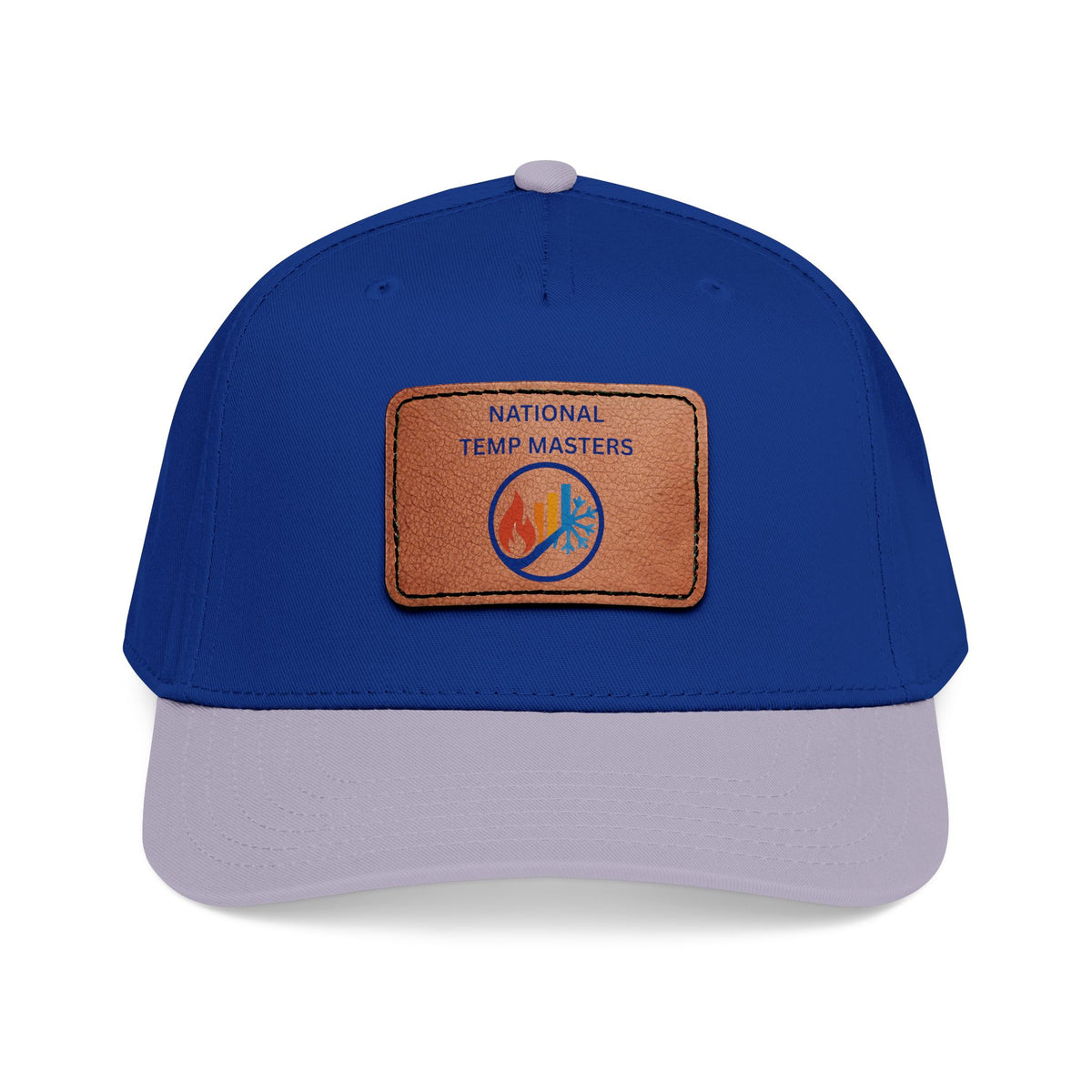 NTM Leather Patch Baseball Cap — "National Temp Masters" Retro Logo