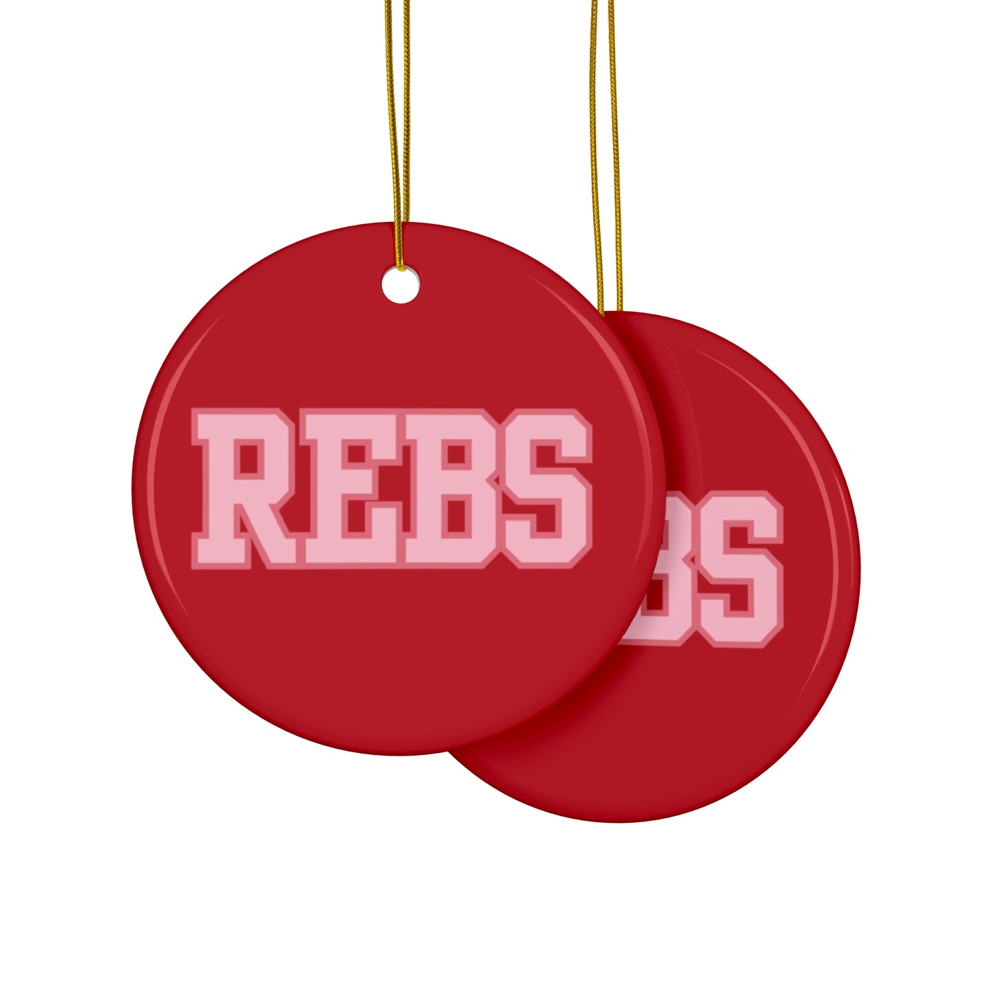 REBS Ceramic Ornaments (1pc, 3pcs, 5pcs, 10pcs) Red