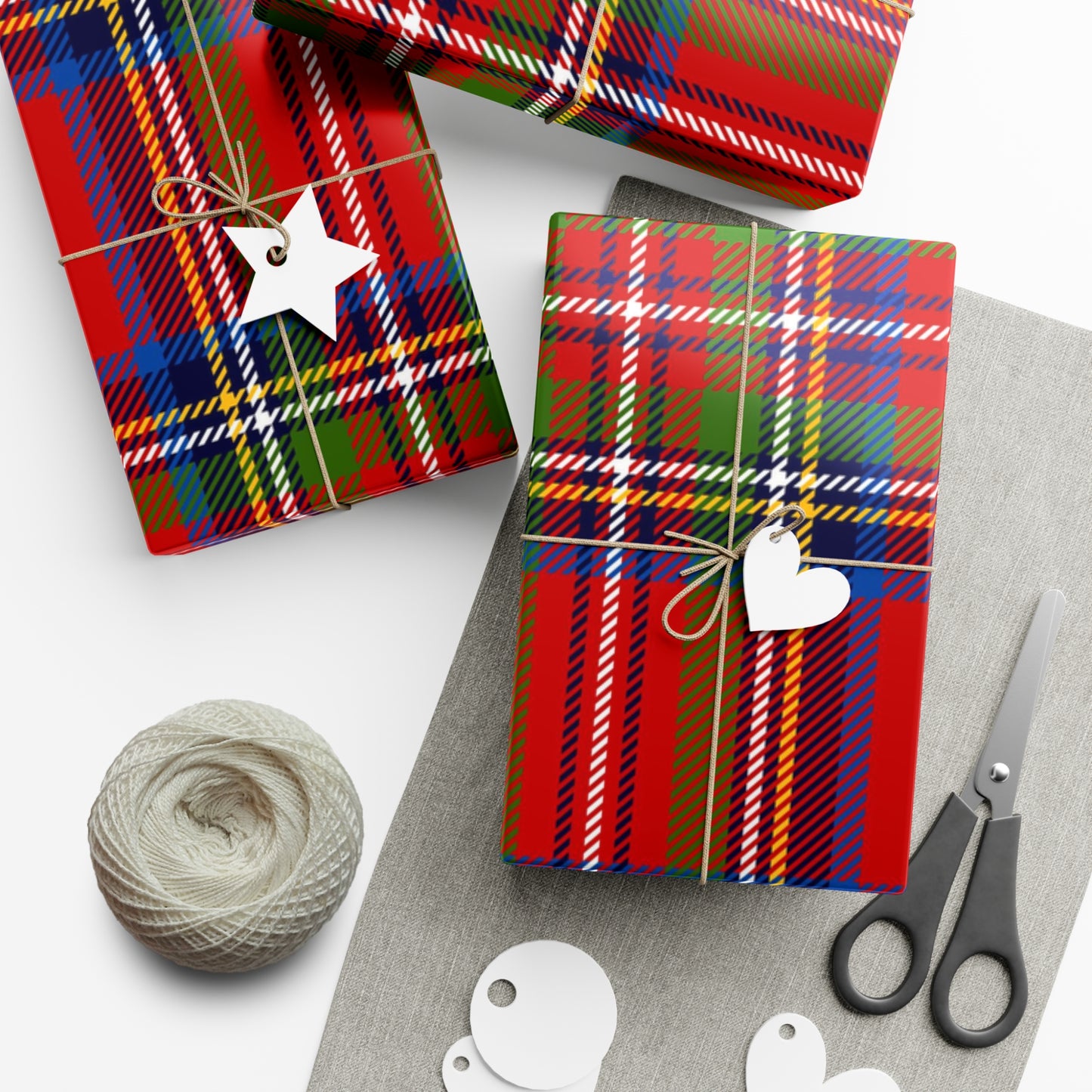 Red Plaid Gift Wrap Papers