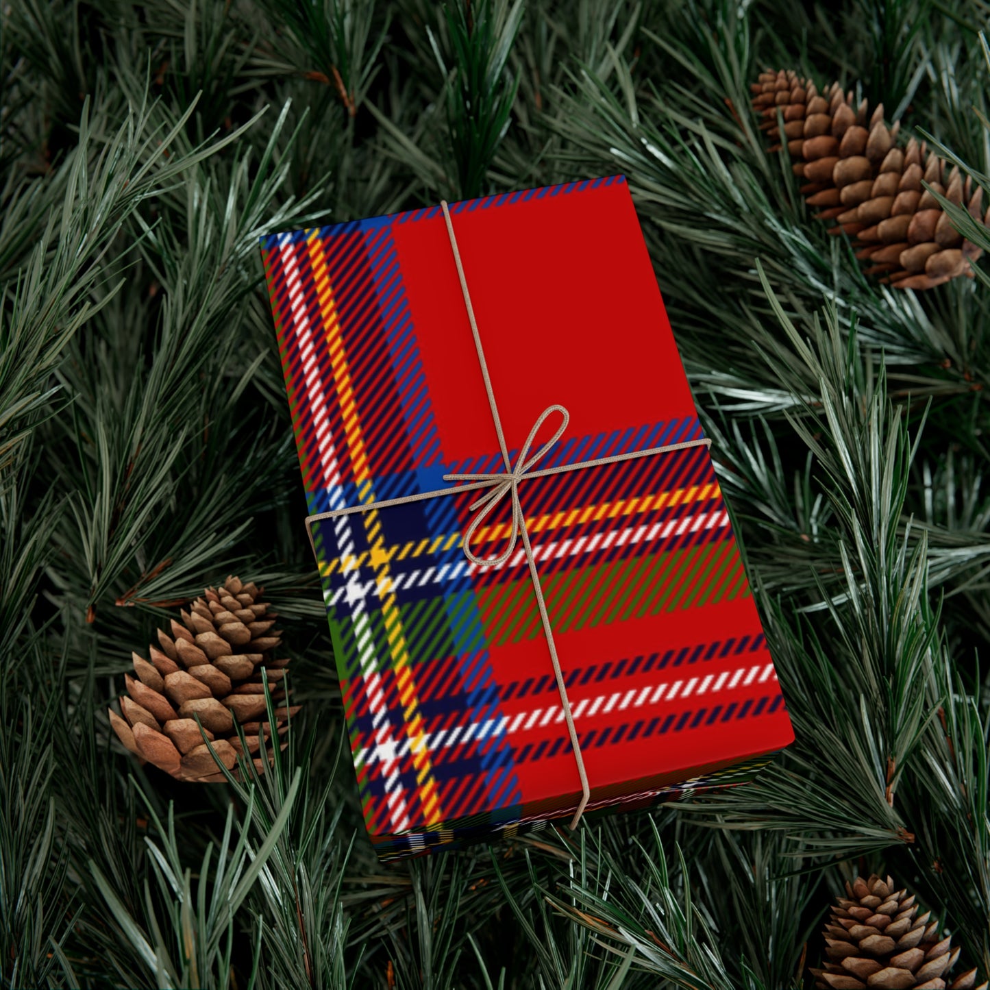 Red Plaid Gift Wrap Papers