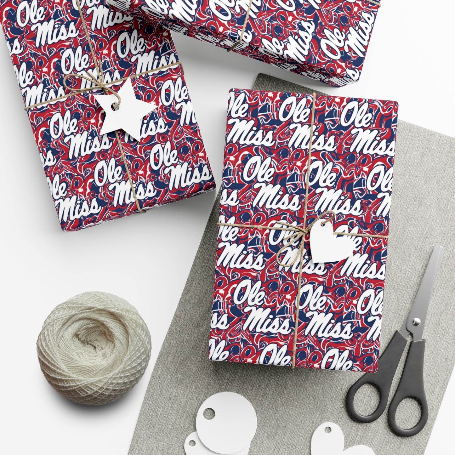 Ole Miss Abstract Gift Wrap Papers