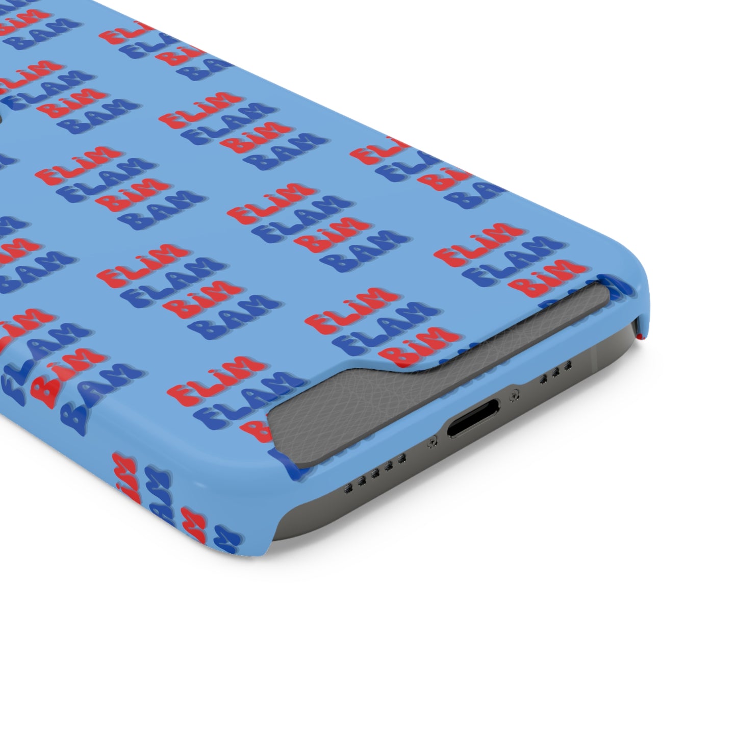 iPhone and Samsung Flim Flam Bim Bam (BLUE) Phone Case With Card Holder