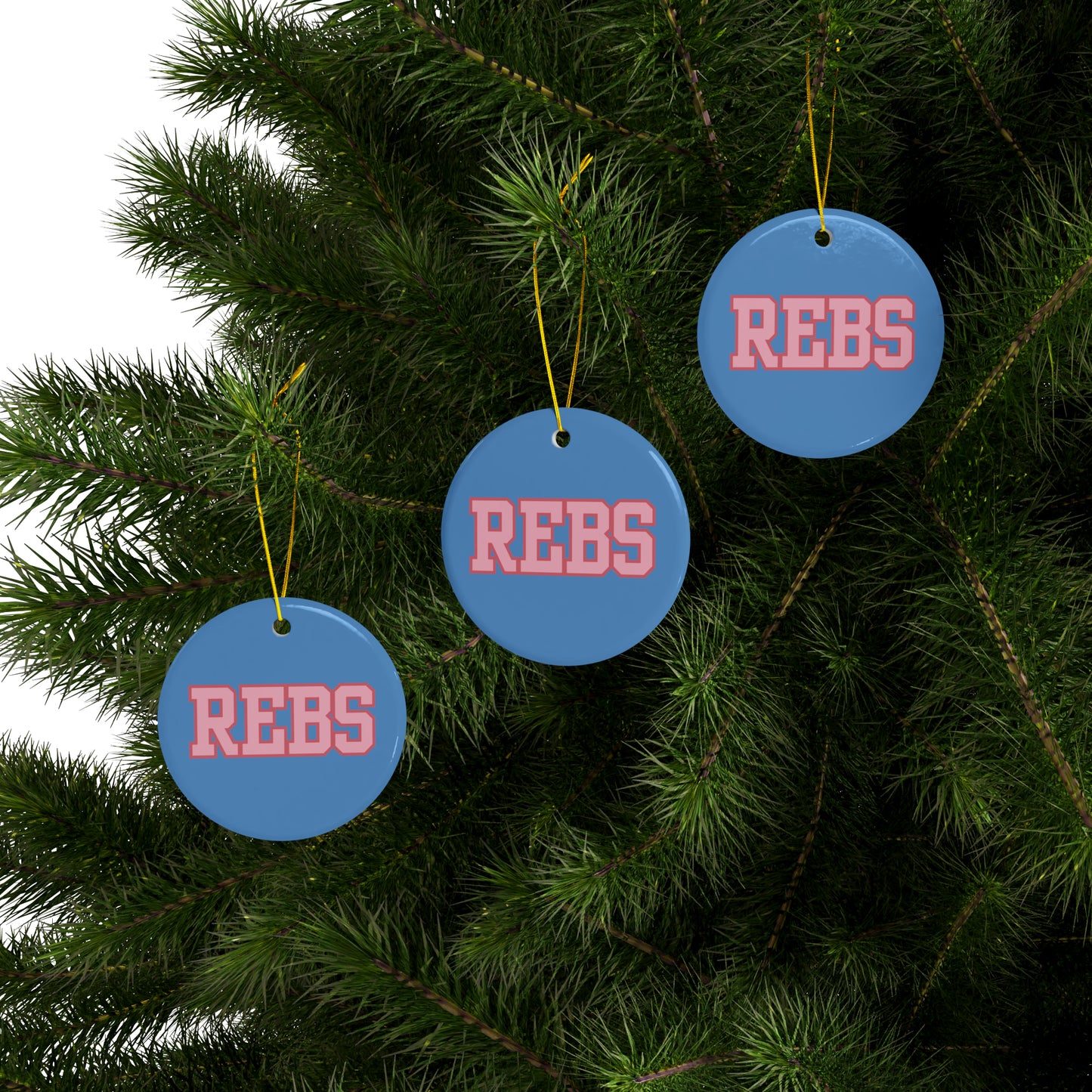 REBS Ceramic Ornaments (1pc, 3pcs, 5pcs, 10pcs) Blue