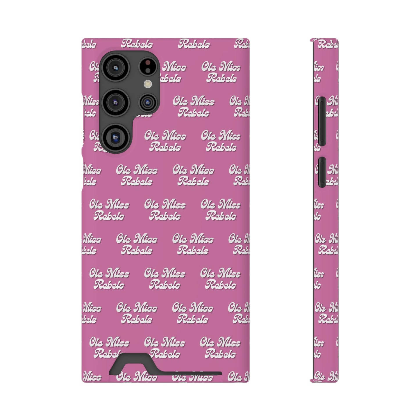 iPhone and Samsung Ole Miss Rebels (PINK) Phone Case With Card Holder