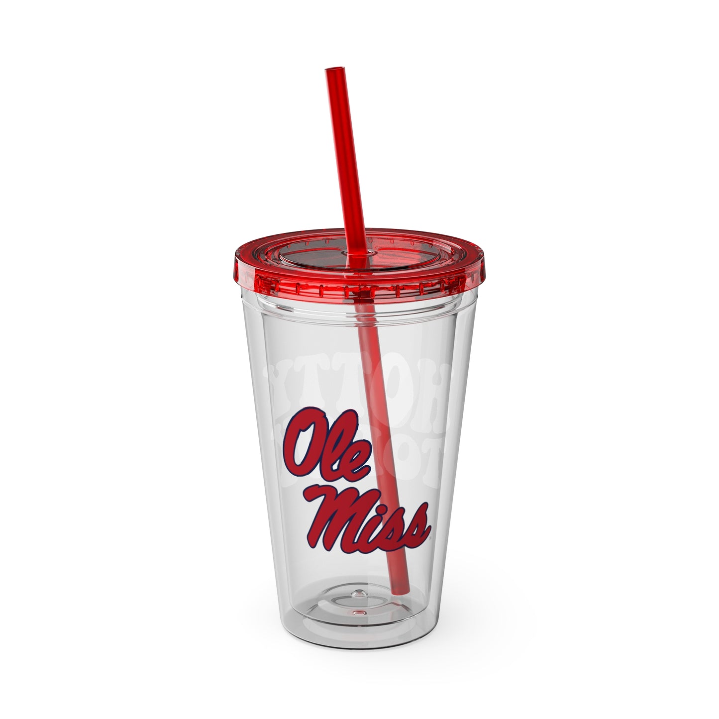 Ole Miss/Hotty Toddy Sunsplash Tumbler with Straw, 16oz