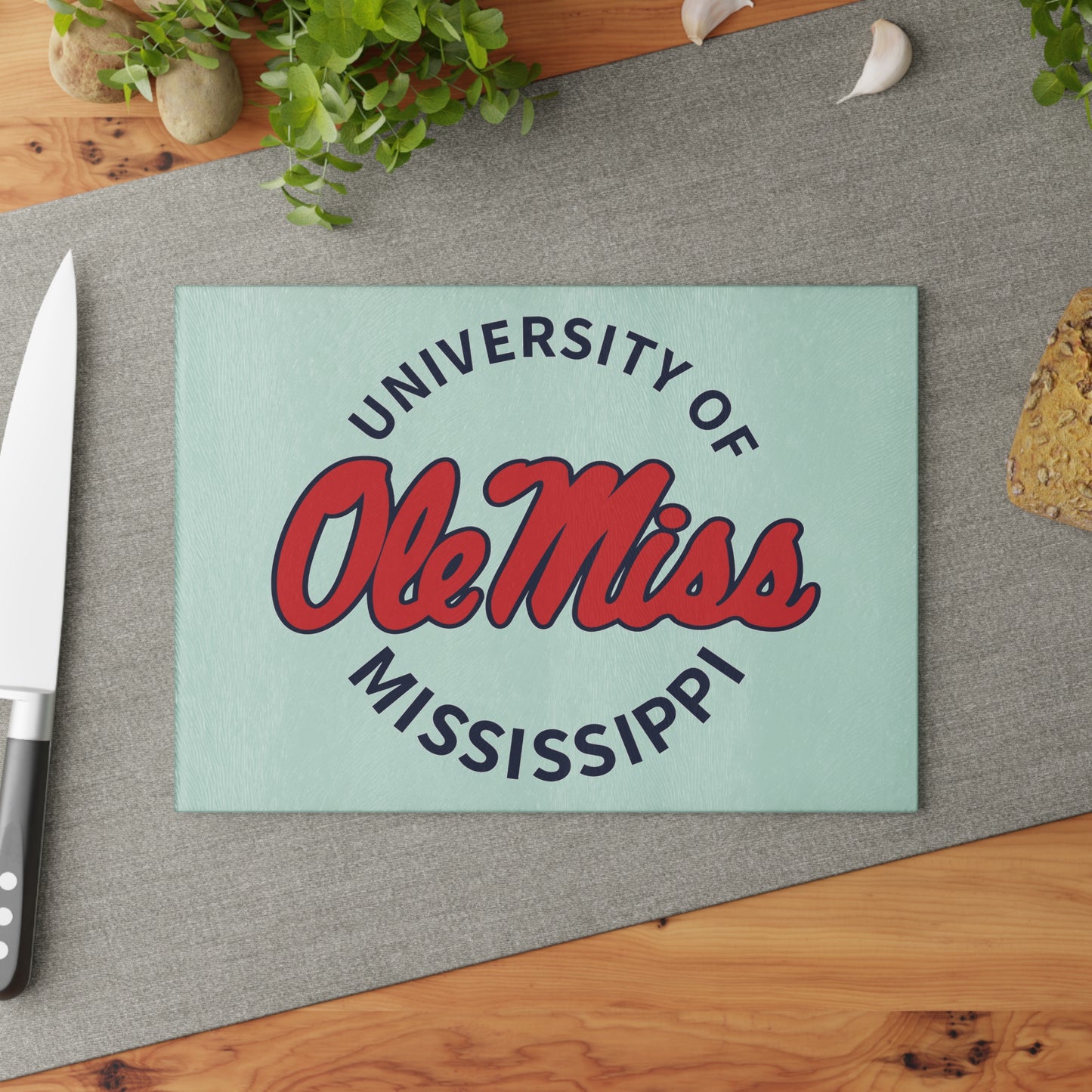 University of Mississippi Ole Miss Glass Cutting Board