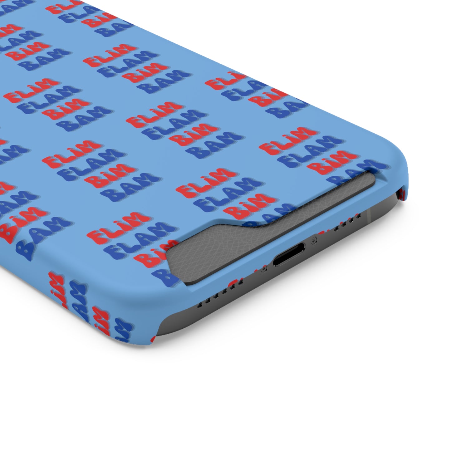 iPhone and Samsung Flim Flam Bim Bam (BLUE) Phone Case With Card Holder