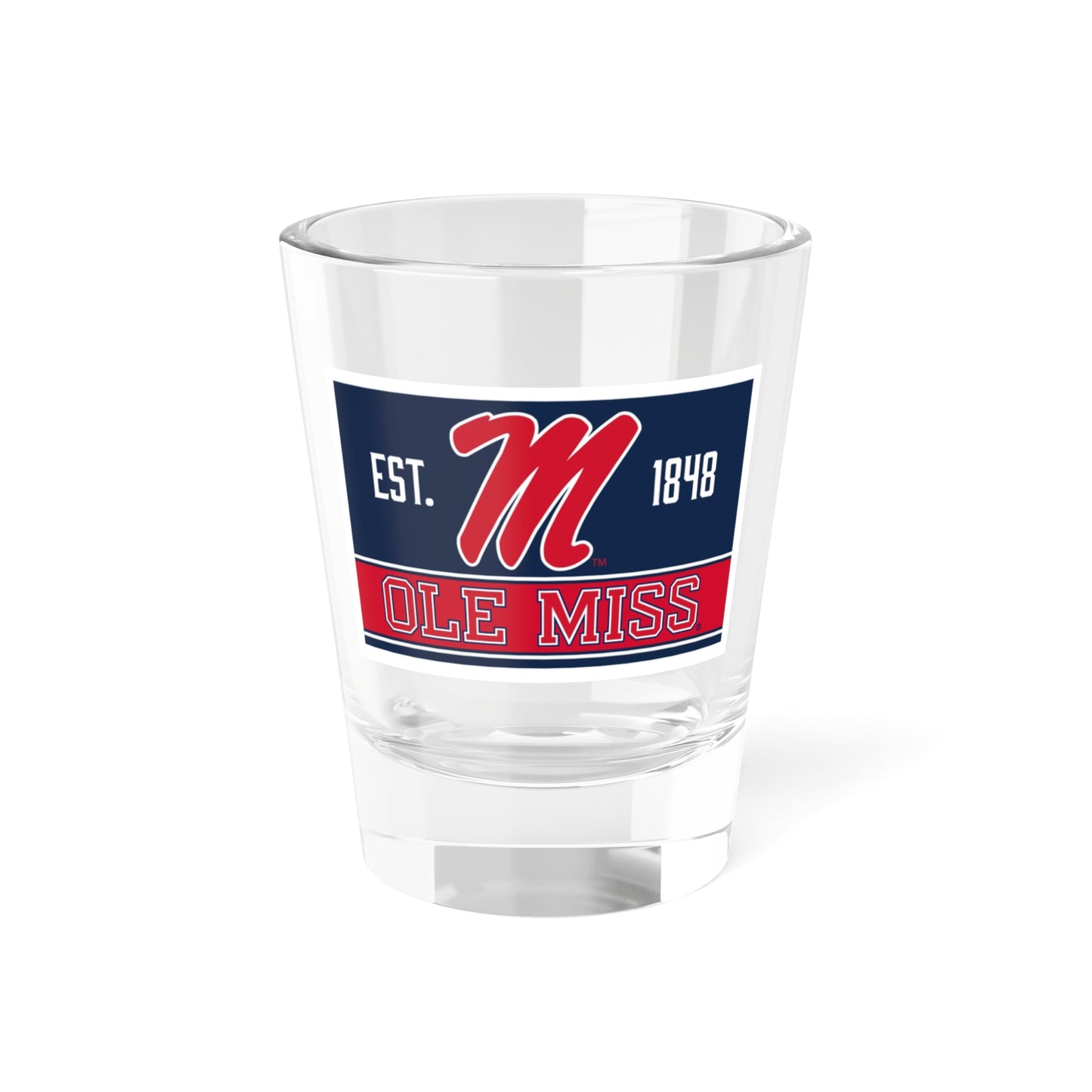 M 1848 Ole Miss Shot Glass, 1.5oz