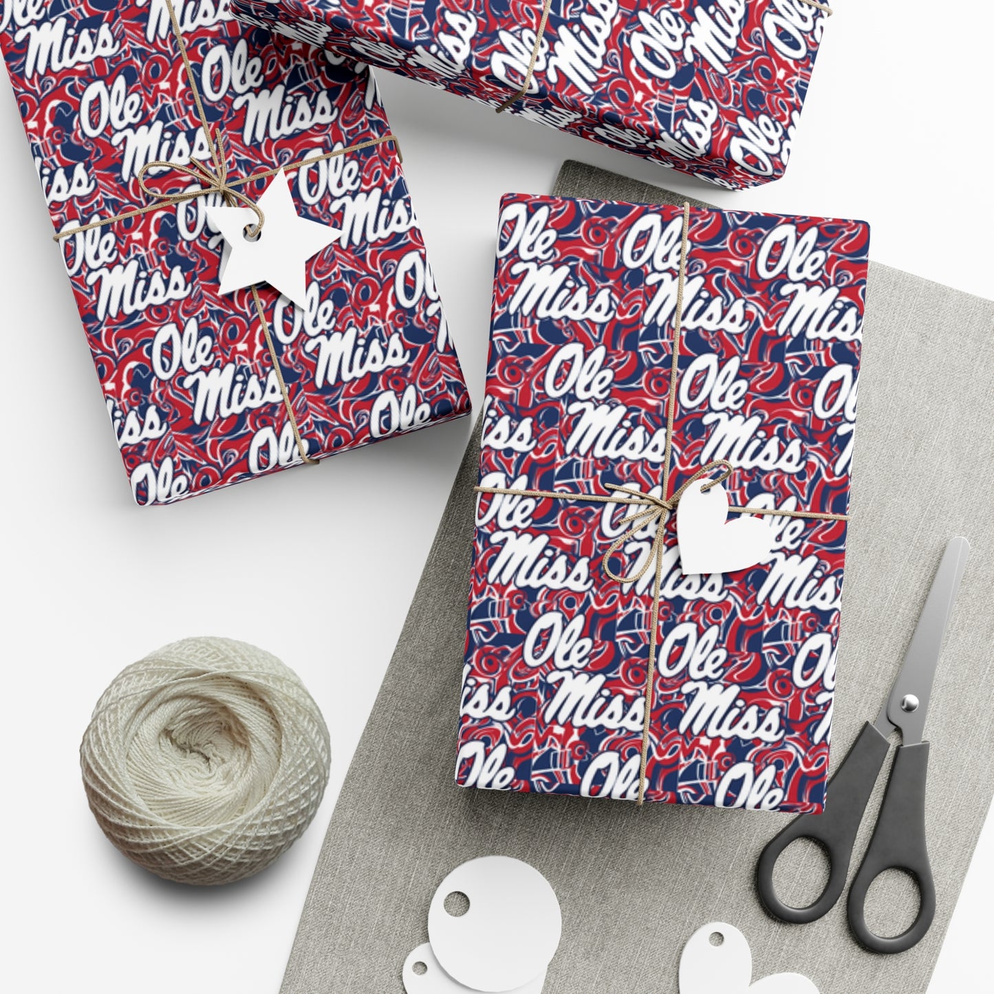 Ole Miss Abstract Gift Wrap Papers