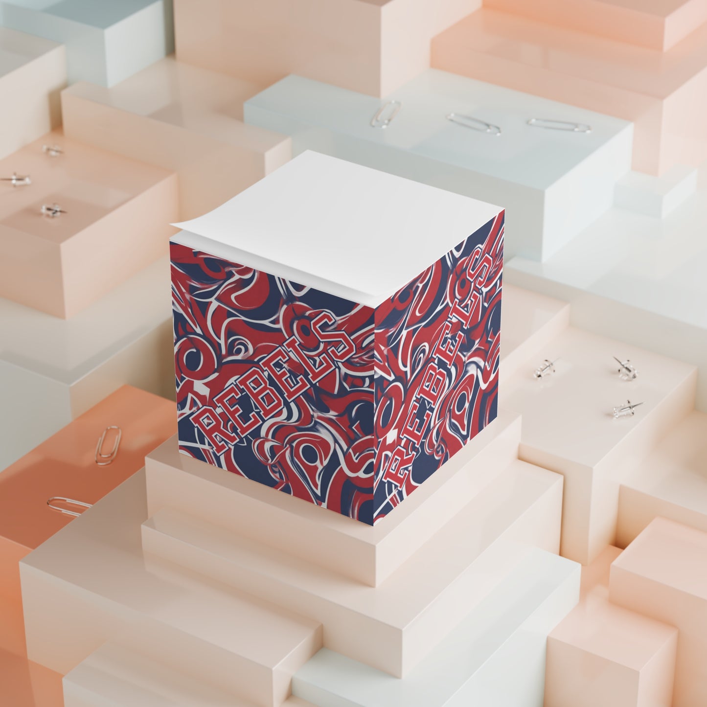 Ole Miss Rebels Abstract Note Cube