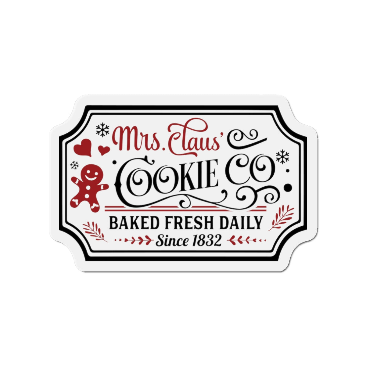 Mrs. Clause Cookie Comany Die-Cut Magnets