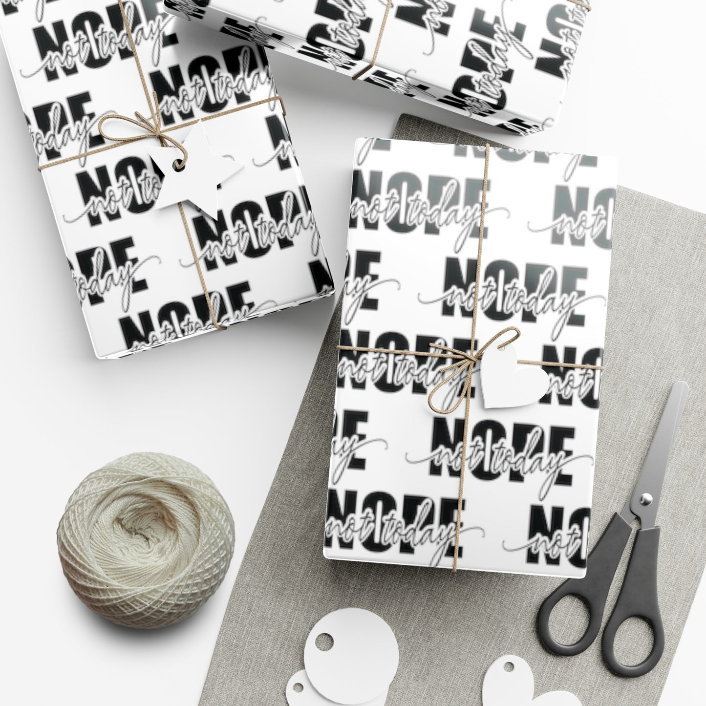 Nope Not Today Gift Wrap Papers