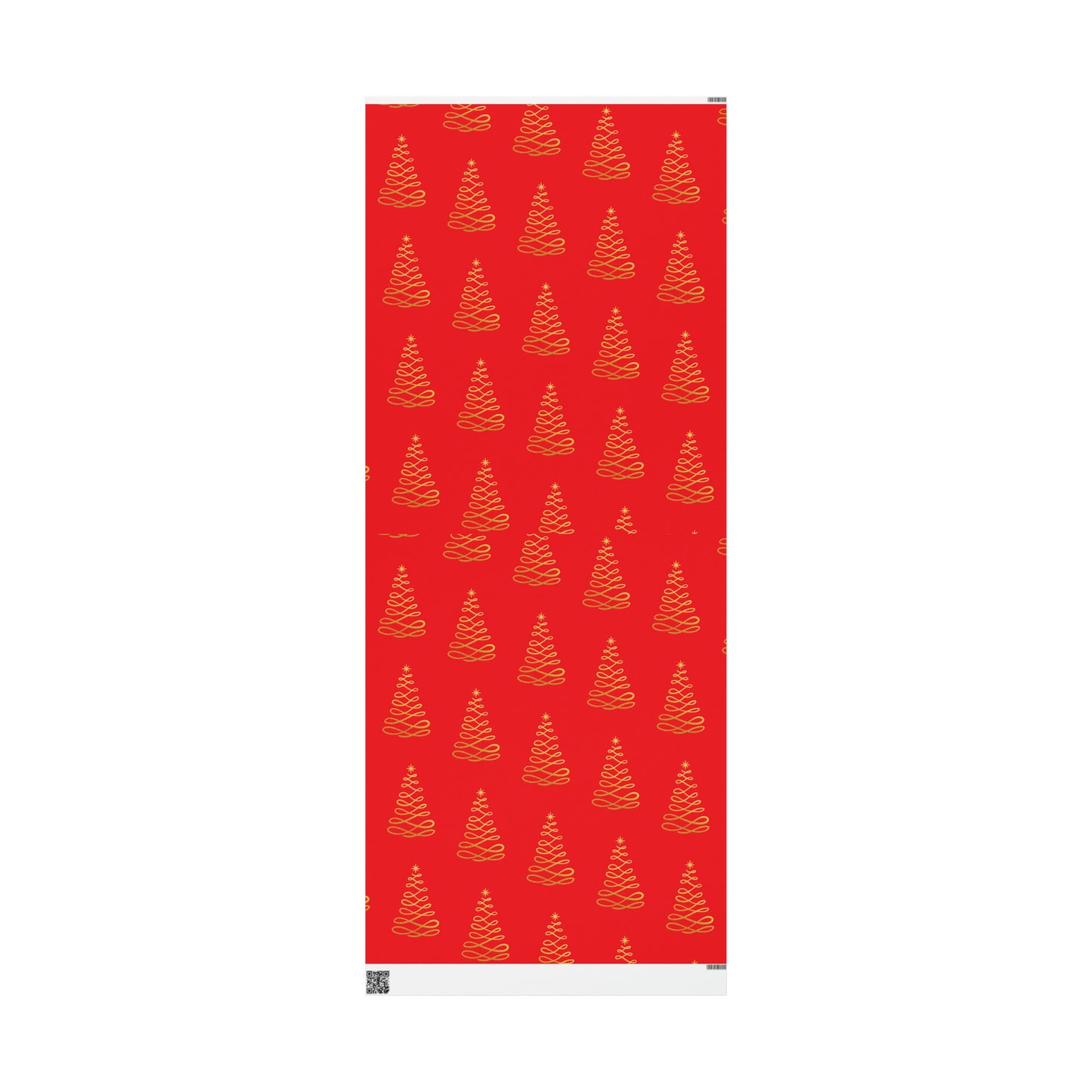 Gold Christmas Swirl Tree Wrapping Paper