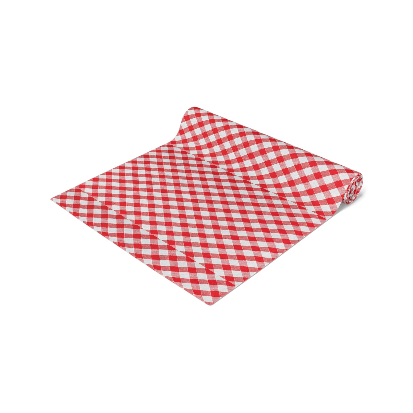Red Check Table Runner (Cotton, Poly)