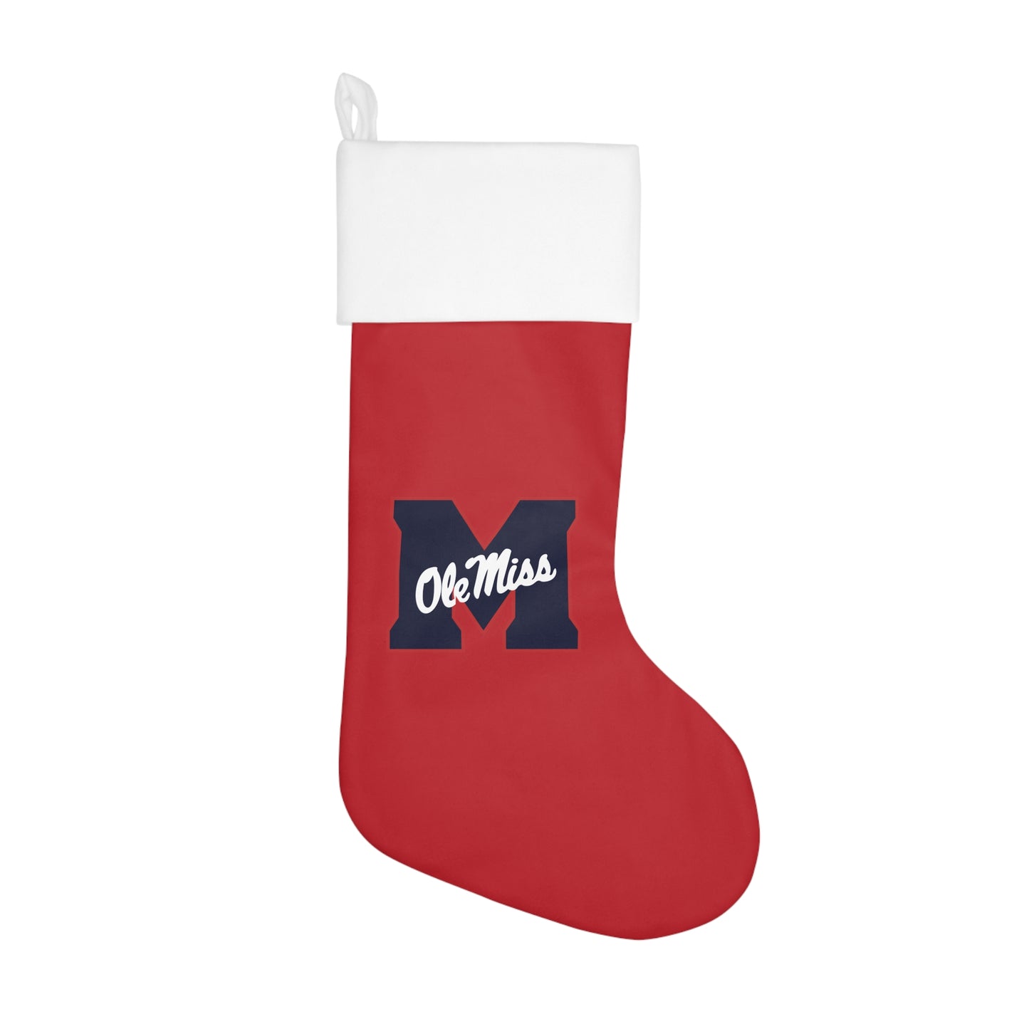 Ole Miss "M" Holiday Stocking (RED)