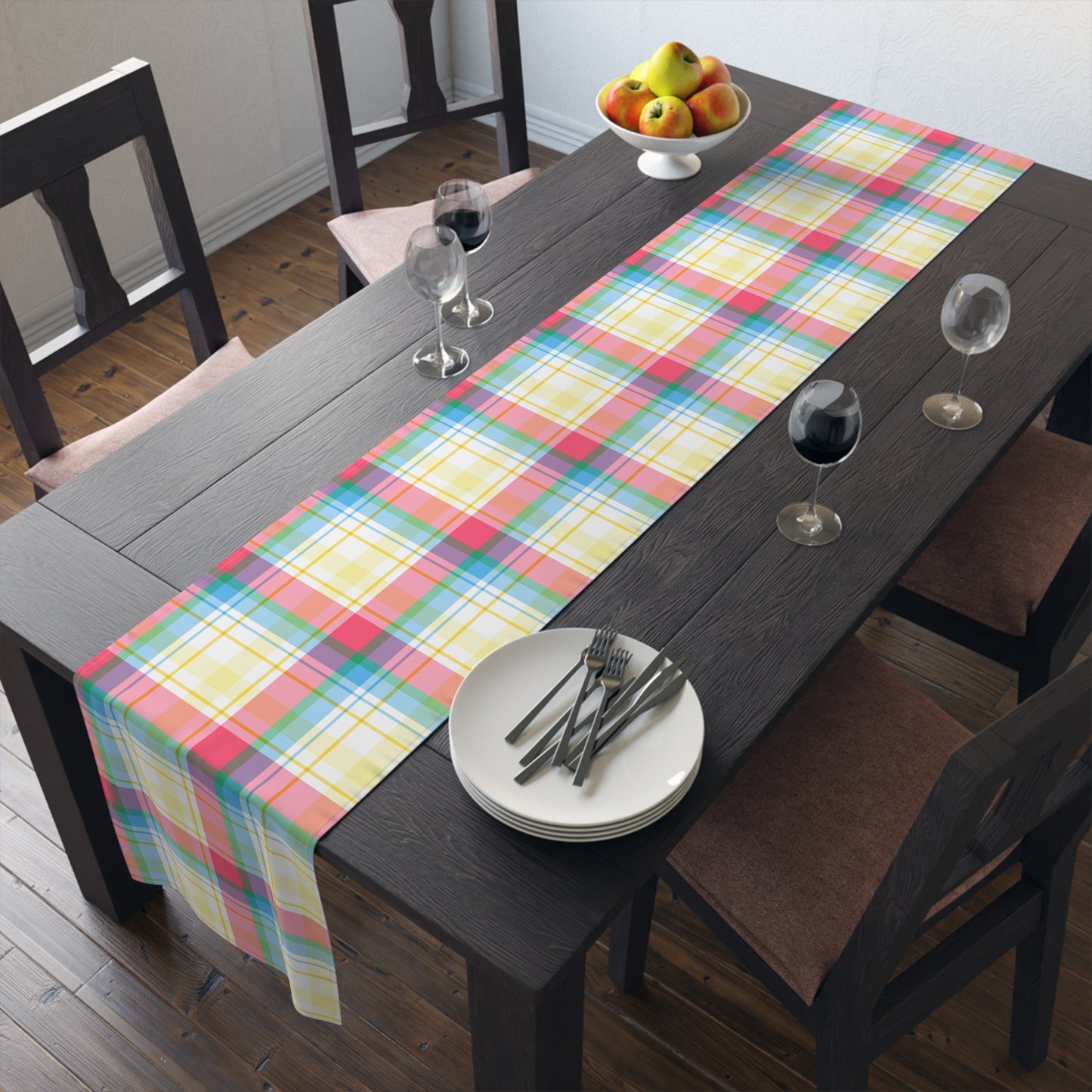 Madris Plaid Table Runner (Cotton, Poly)