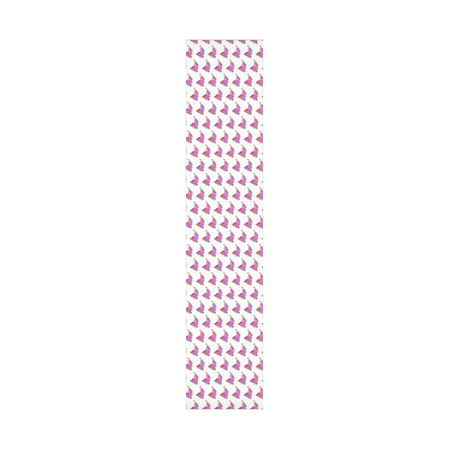 Pink Christmas Tree Gift Wrap Papers