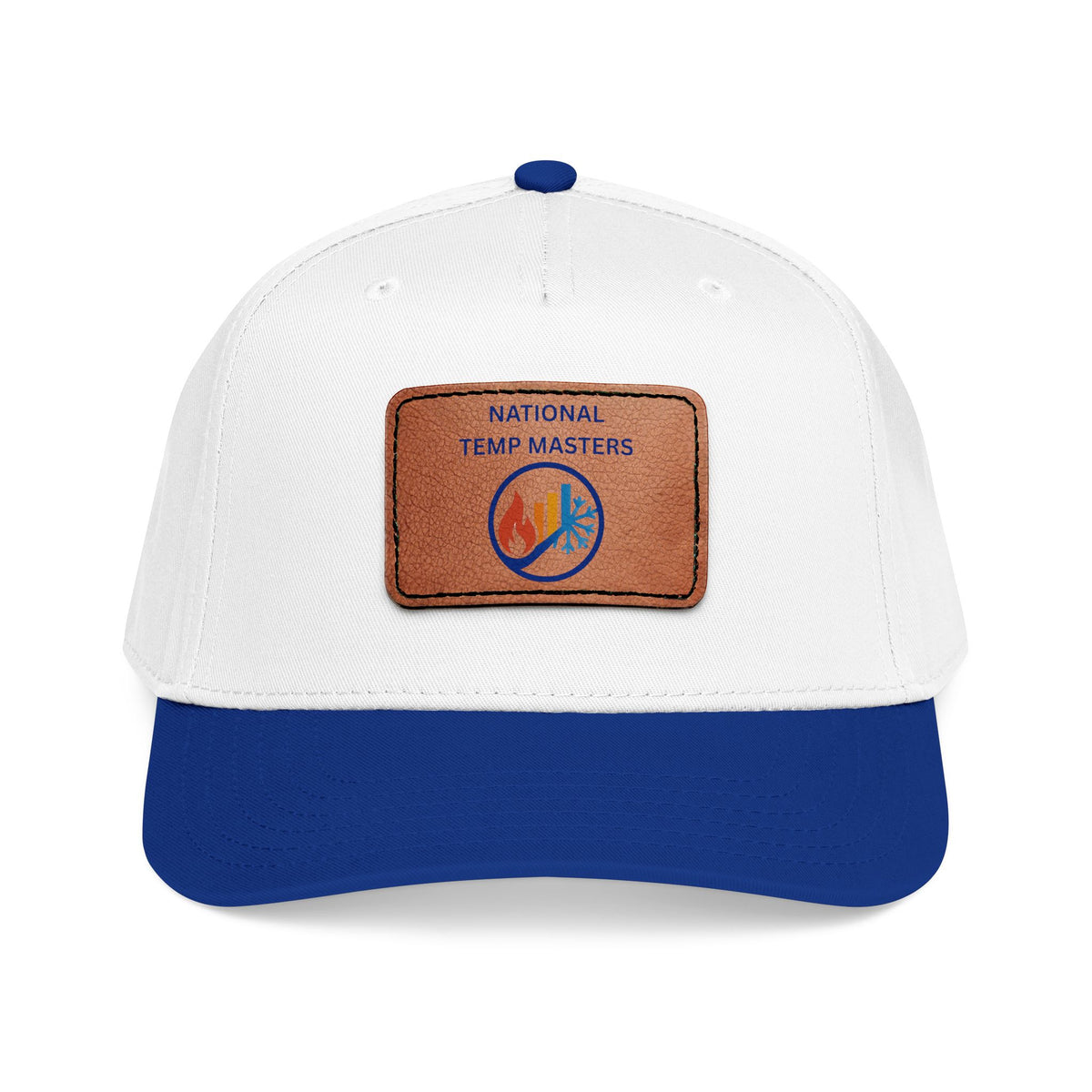 NTM Leather Patch Baseball Cap — "National Temp Masters" Retro Logo