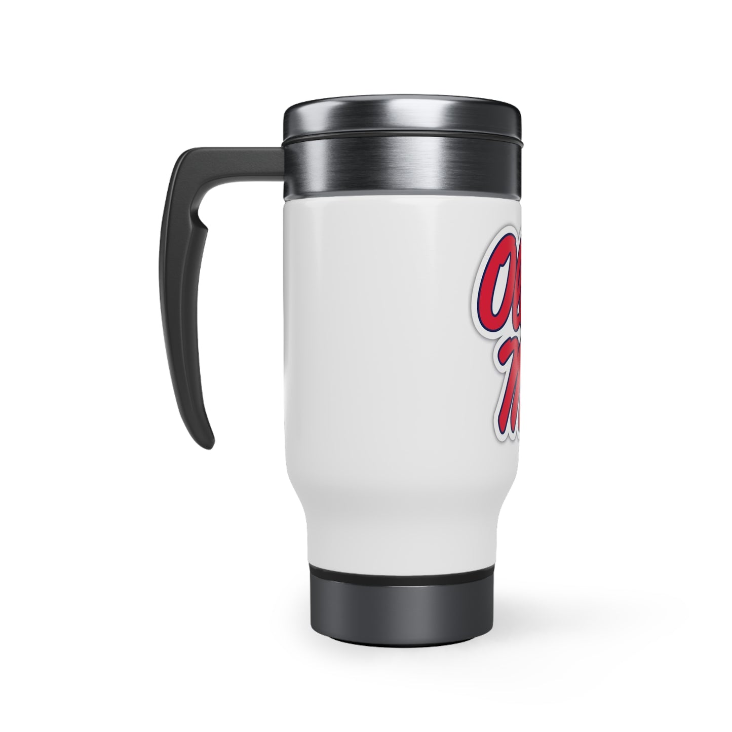 Ole Miss Stainless Steel Travel Mug with Handle, 14oz