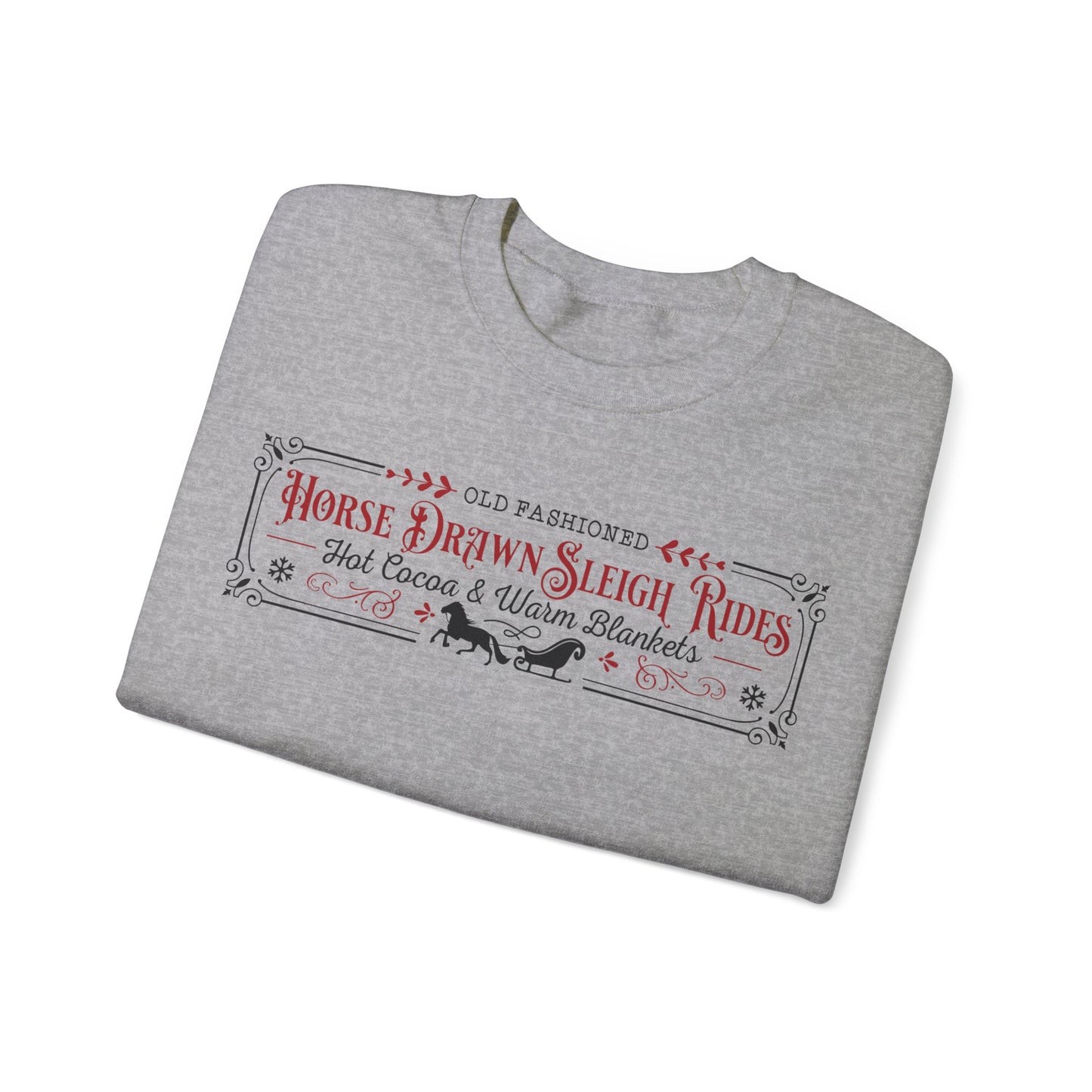 Horse Drawn Sleigh Rides Unisex Heavy Blend™ Crewneck Sweatshirt