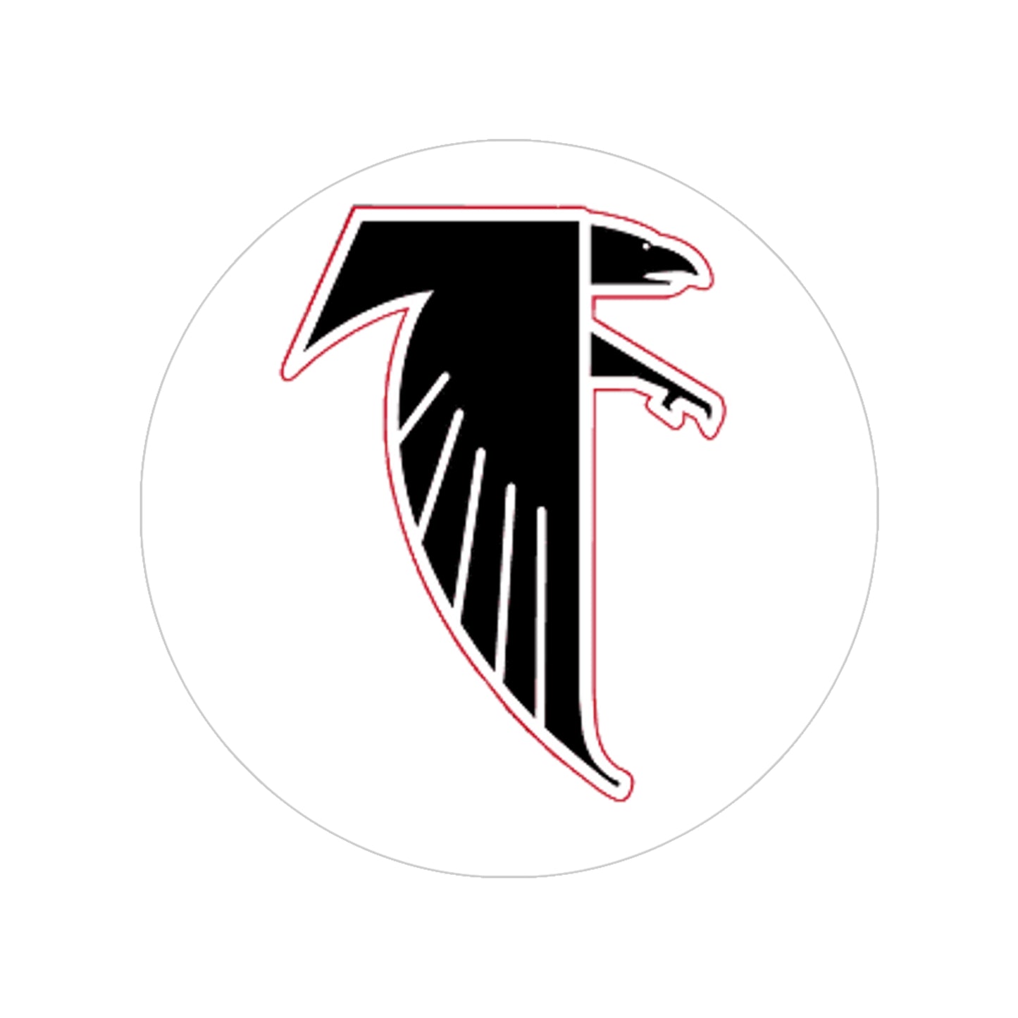 Atlanta Falcon Transparent Outdoor Stickers, Round, 1pcs