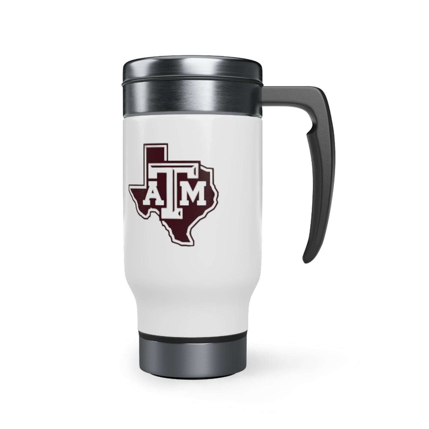 Texas A&M Stainless Steel Travel Mug with Handle, 14oz