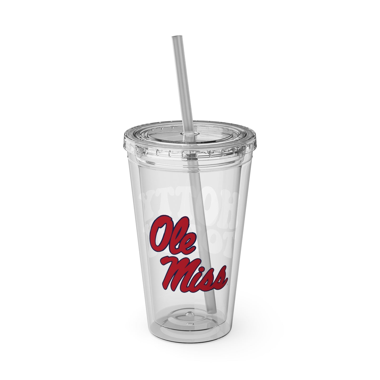 Ole Miss/Hotty Toddy Sunsplash Tumbler with Straw, 16oz