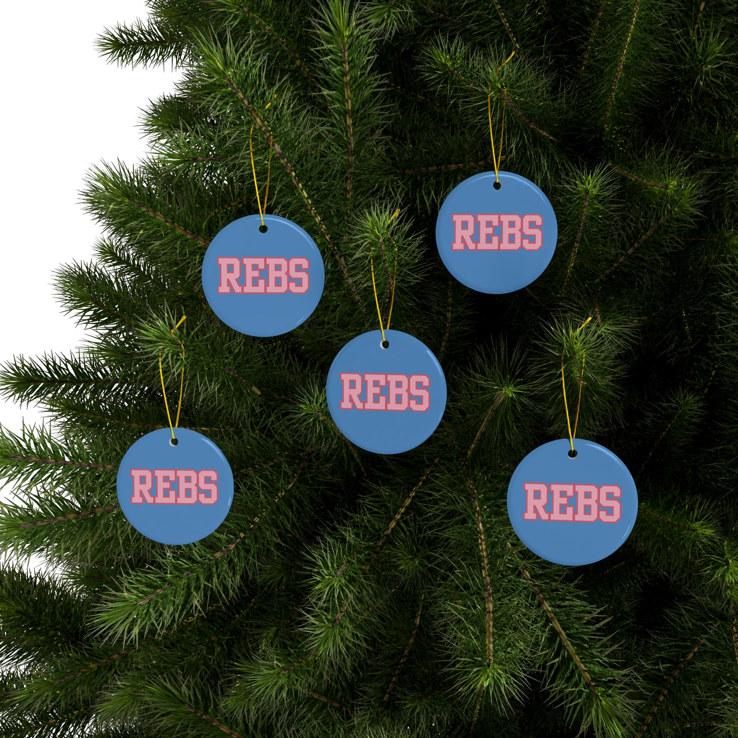 REBS Ceramic Ornaments (1pc, 3pcs, 5pcs, 10pcs) Blue