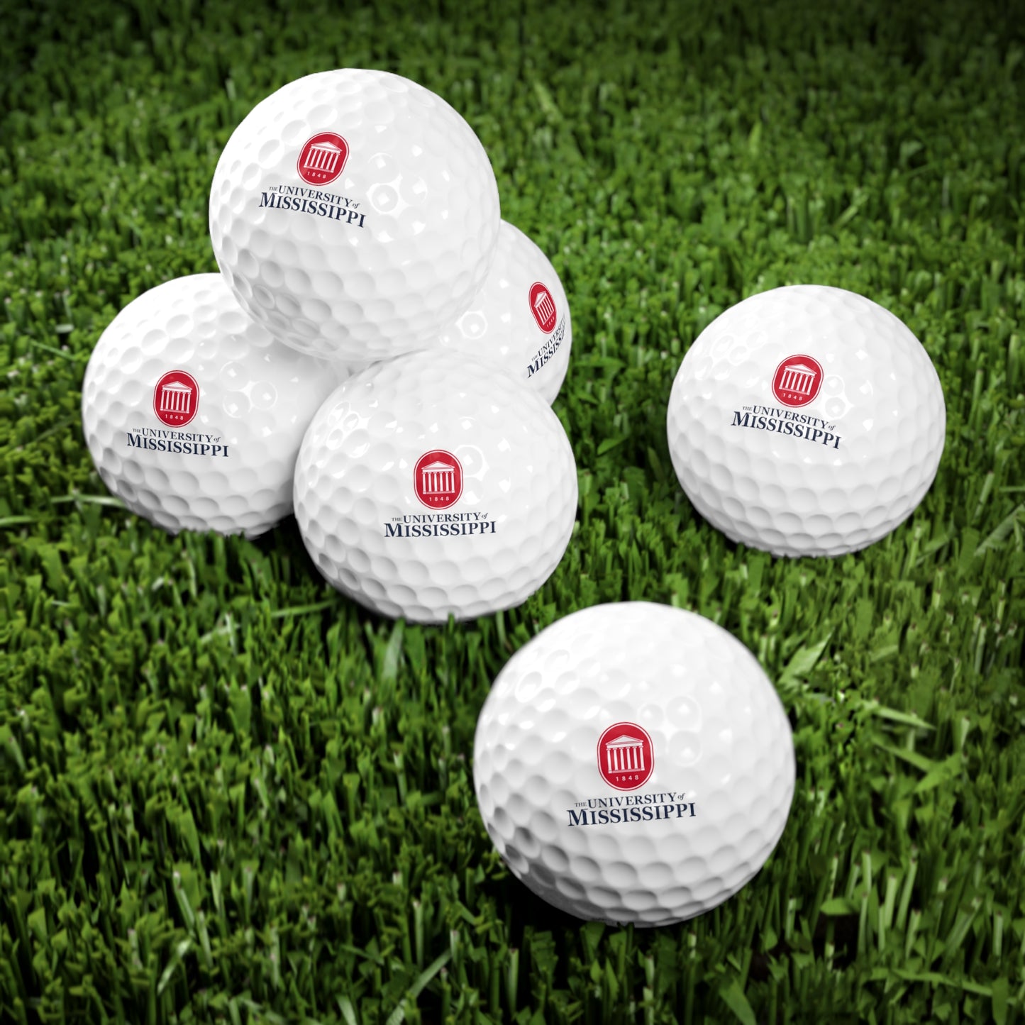 University of Mississippi Golf Balls, 6pcs