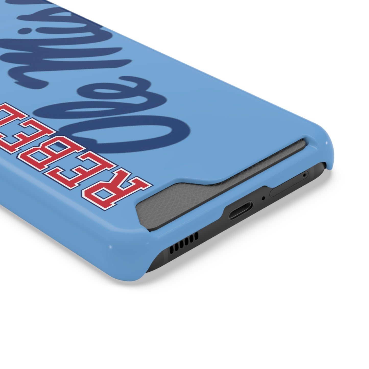 Ole Miss Rebels Samsung Phone Case With Card Holder (BLUE )