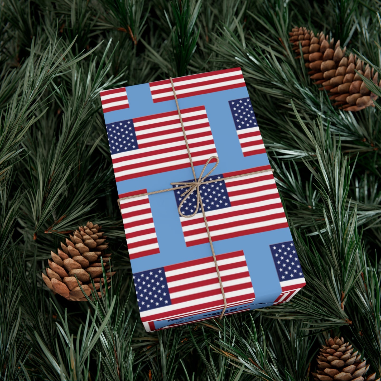 American Flag Gift Wrap Papers