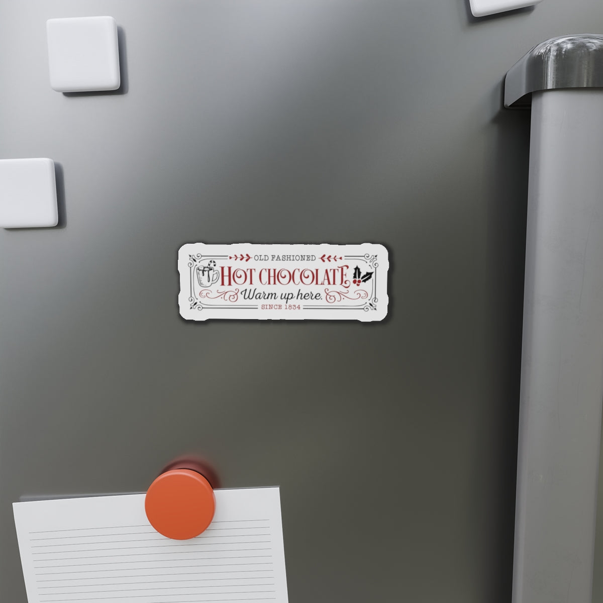 Hot Chocolate Warm Up Here Die-Cut Magnets