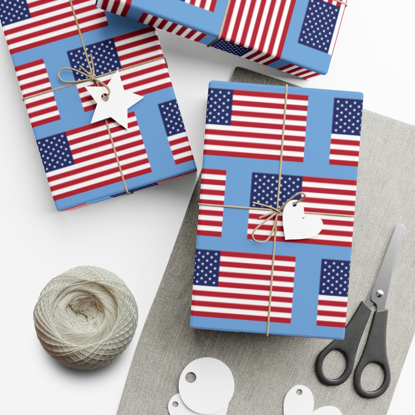 American Flag Gift Wrap Papers