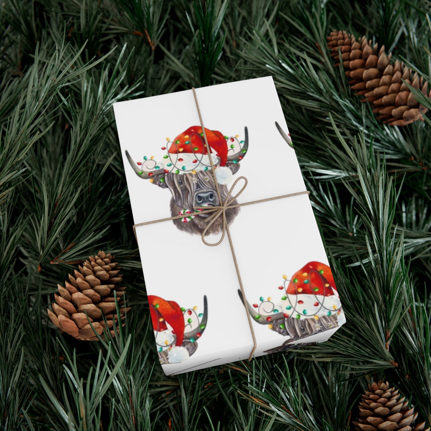 Highland Cow Christmas Gift Wrap Papers