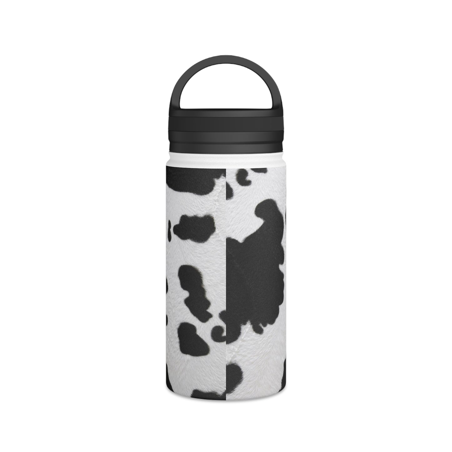 Cow print Stainless Steel Water Bottle, Handle Lid