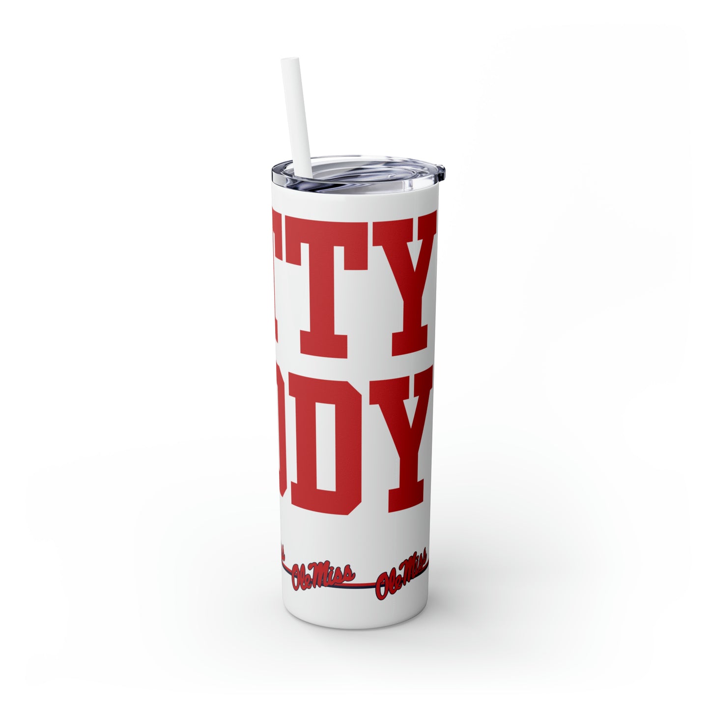 Hotty Toddy Skinny Tumbler with Straw, 20oz