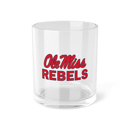 Ole Miss Rebels Bar Glass