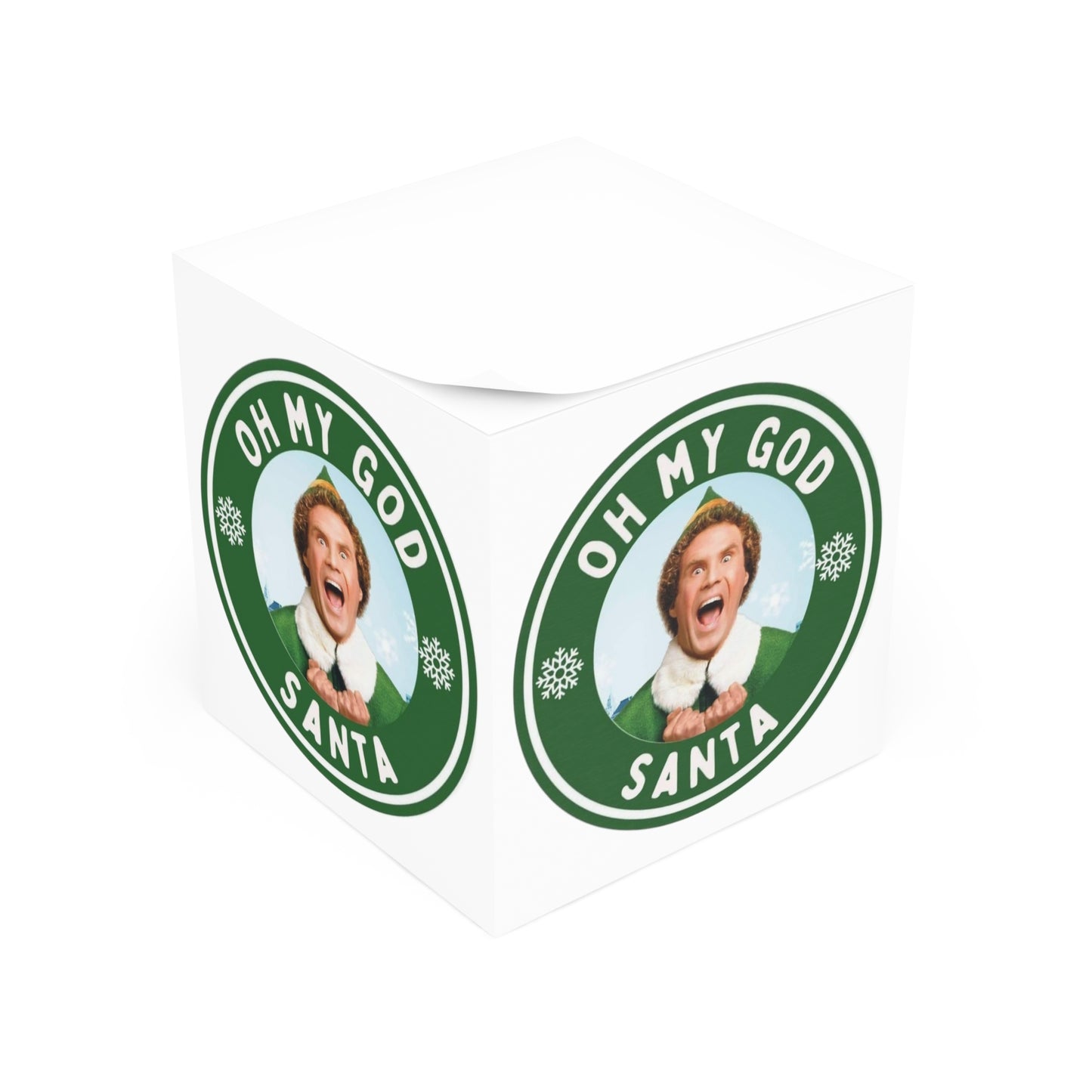 Elf "Oh my God Santa" Note Cube