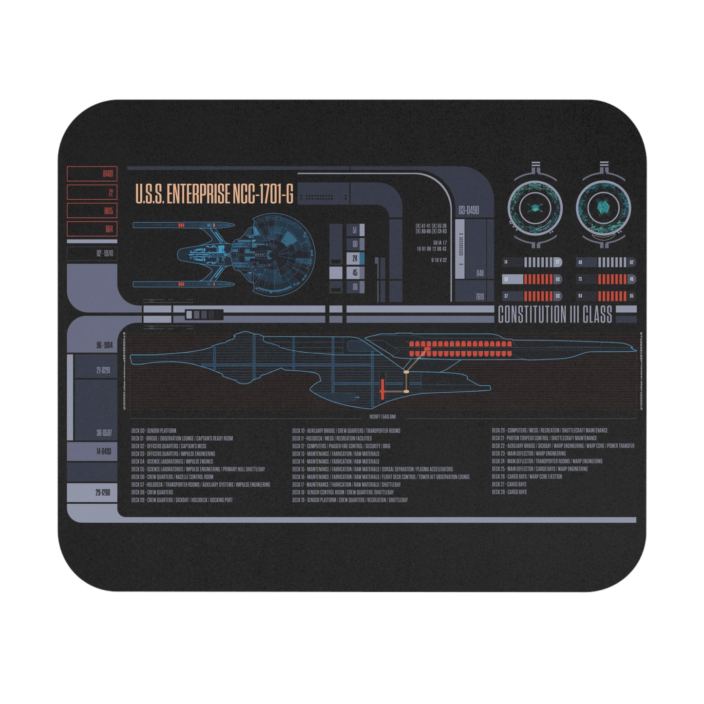 Enterprise G Mouse Pad (Rectangle)